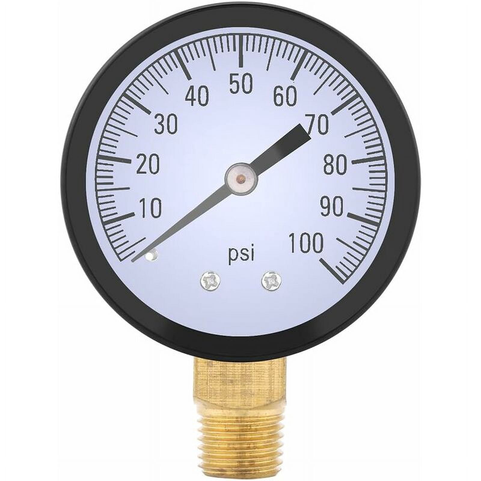 SL.GT,0100PSI 1/4" BSPT Thread Pressure Gauge for Water Oil Air, High