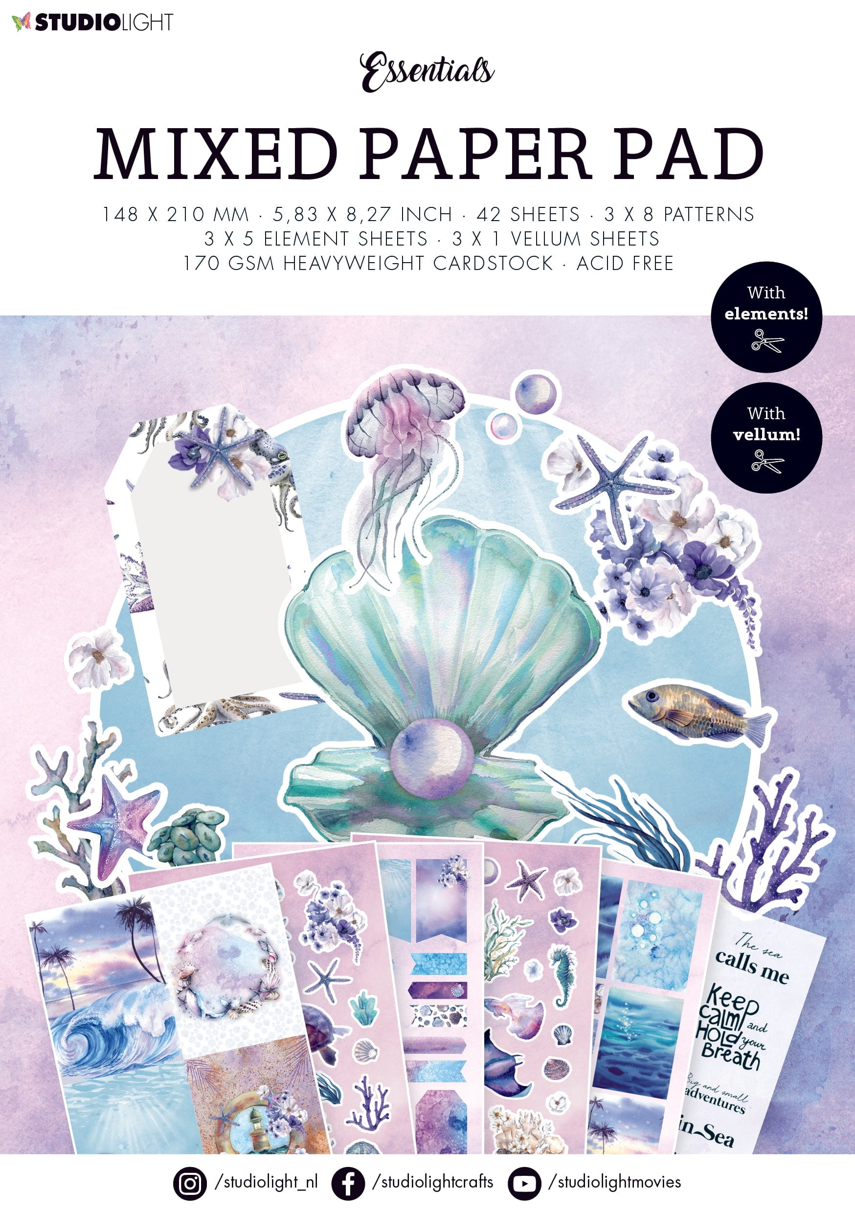 SL Mixed Paper Pad Underwater World Essentials 148x210x9mm 42 SH nr.24 ...