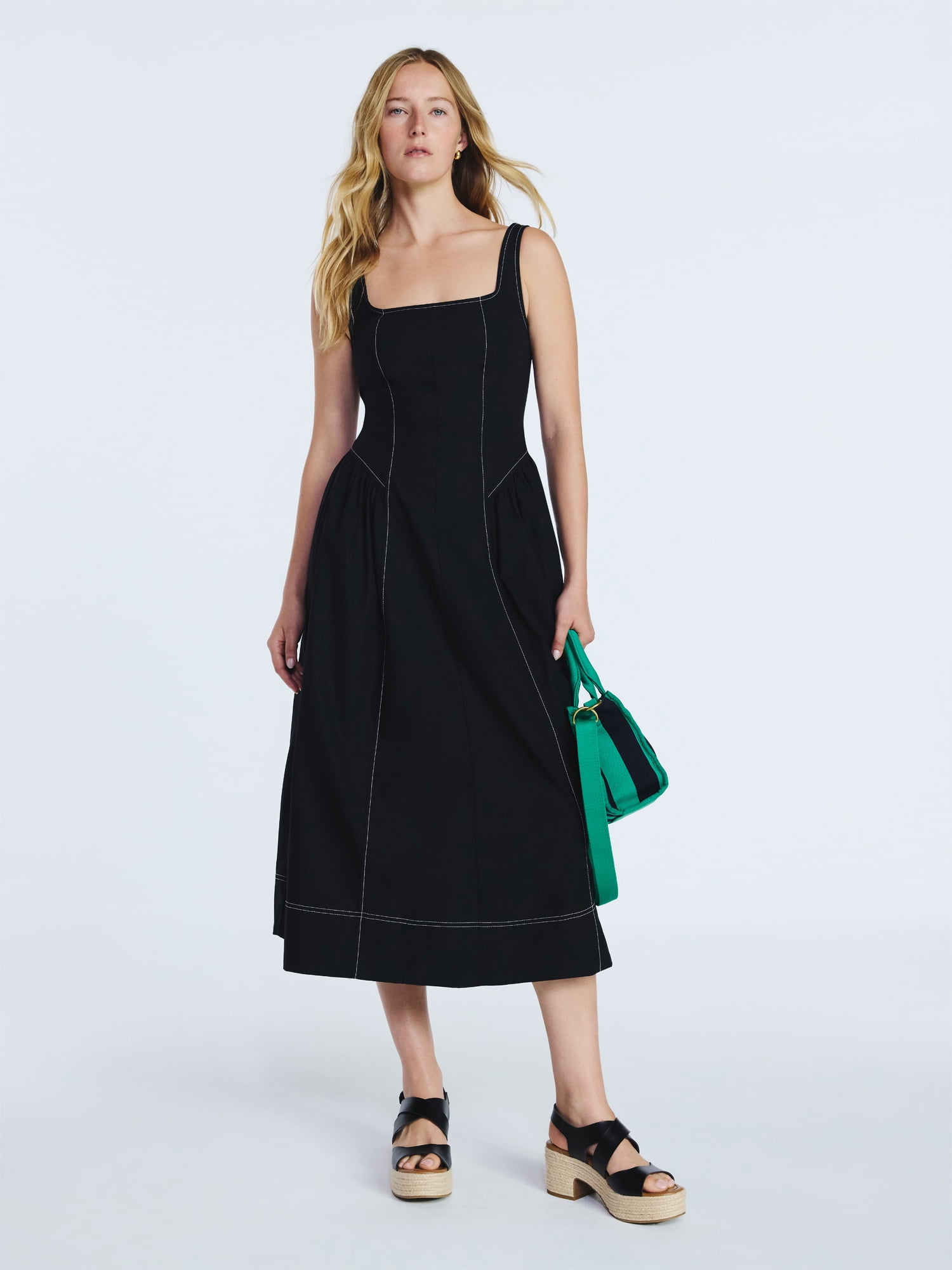 Free Assembly Women's and Women's Plus Sleeveless Cotton Panel