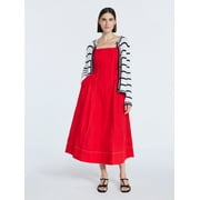 FREE ASSEMBLY Women's and Women's Plus Sleeveless Cotton Panel Maxi Dress, Sizes XS- 4X