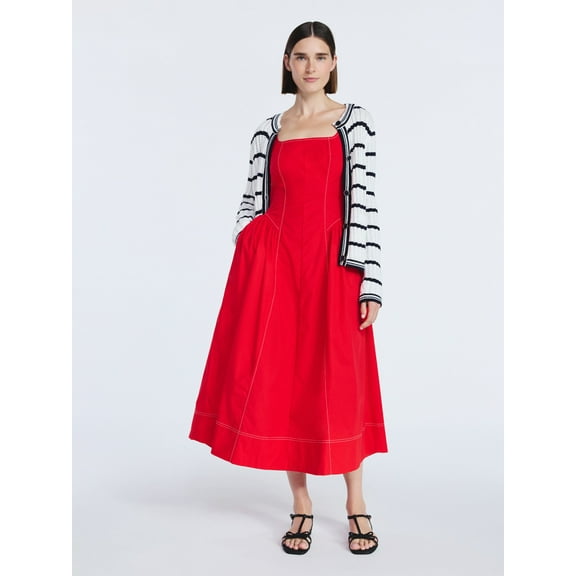 Free Assembly Women's and Women's Plus Sleeveless Cotton Panel Maxi Dress, Sizes XS- 4X