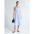 thumbnail image 1 of Free Assembly Women's and Women's Plus Sleeveless Cotton Panel Midi Dress, Sizes XS-4X, 1 of 5