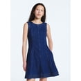 thumbnail image 1 of Free Assembly Women's and Women's Plus Sleeveless Denim Panel Mini Dress, Sizes XS-4X, 1 of 5