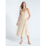Women's and Women's Plus Sleeveless Smocked Maxi Dress, Sizes XS-4X