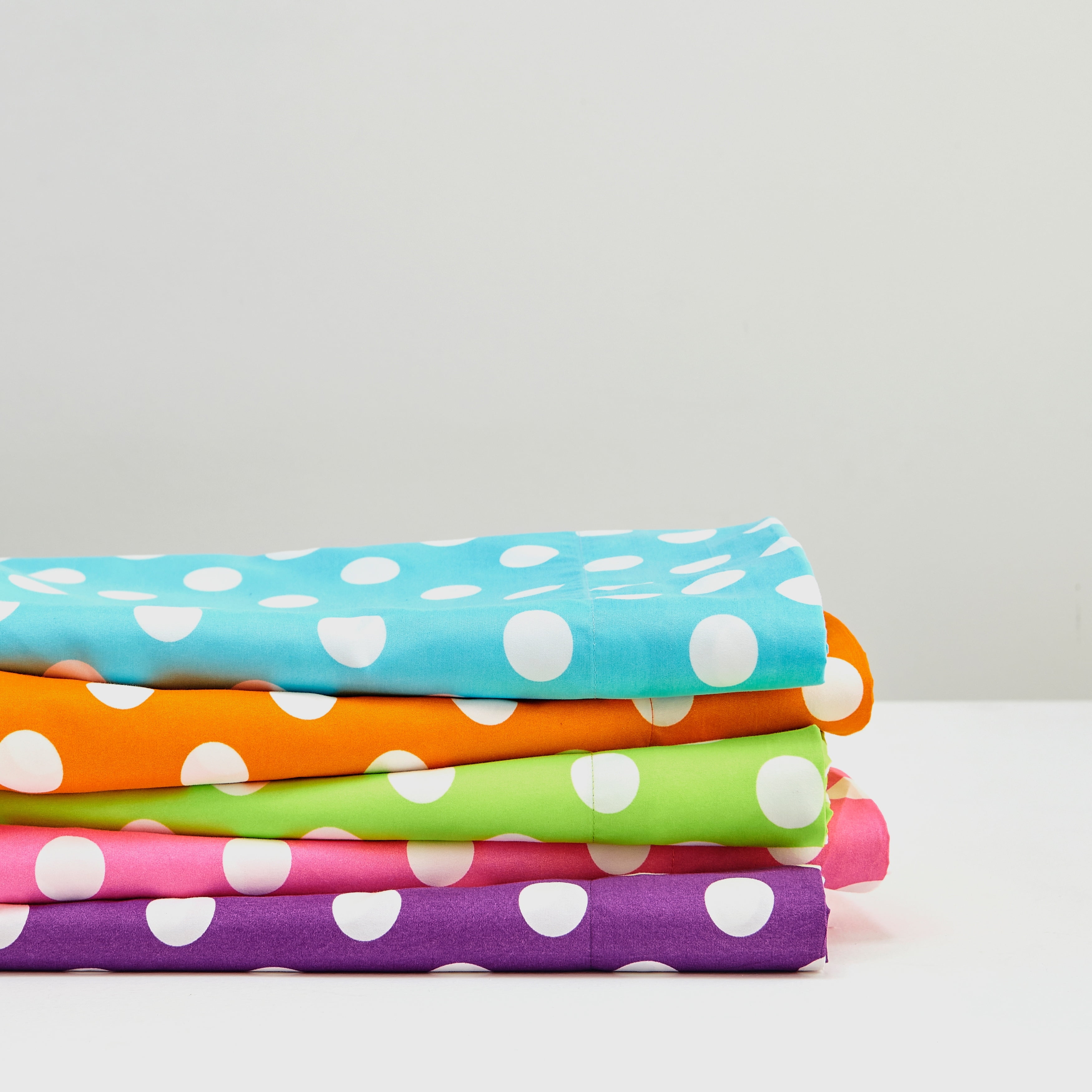 Twin Orange Polka Dot Microfiber Sheet Set