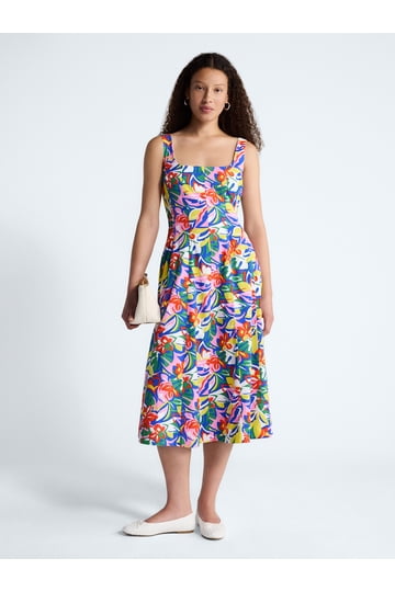 walmart ladies dresses Axiiglly Summer Dresses for Women Beach Party Sleeveless Casual Pockets Tank Dress