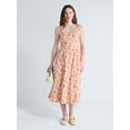 thumbnail image 1 of Free Assembly Women's and Women's Plus Square Neck Cotton Midi Panel Dress, Sizes XS-4X, 1 of 5
