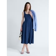 Free Assembly Womans Sleeveless Square Neck Paneled Midi Dress Size-XS-XXL