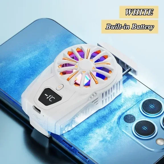 SL02 ABS Portable Mobile Phone Semiconductor Back-clip Cooling Fan Built-in  PUBG Game Cooler for IPhone Android Radiator