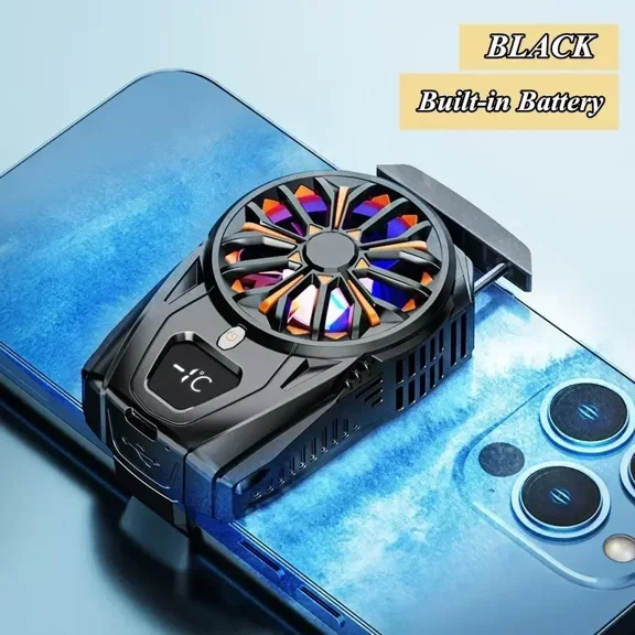 SL02 ABS Portable Mobile Phone Semiconductor Back-clip Cooling Fan Built-in  PUBG Game Cooler for IPhone Android Radiator