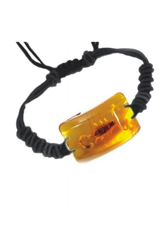 SL151 Real Bug Bracelet-Scorpion-Rectangle Shape-Amber