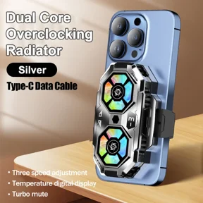 SL22 Mobile Phone Back-Clip Fan Fast Cooling Radiator For IOS Live Streaming Semiconductor Game Cooler W/ LED Digital Display