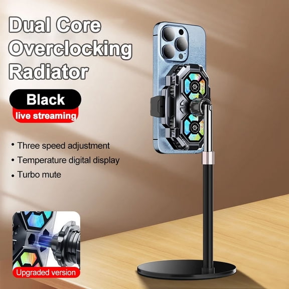 SL22 Mobile Phone Back-Clip Fan Fast Cooling Radiator For IOS Live Streaming Semiconductor Game Cooler W/ LED Digital Display