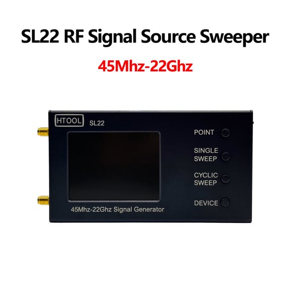 HTOOL SL22 RF Signal Source, 45MHz-22.6GHz Frequency Sweeper, Low Phase Noise, USB Virtual Serial Control, for RF Testing and Lab Calibration