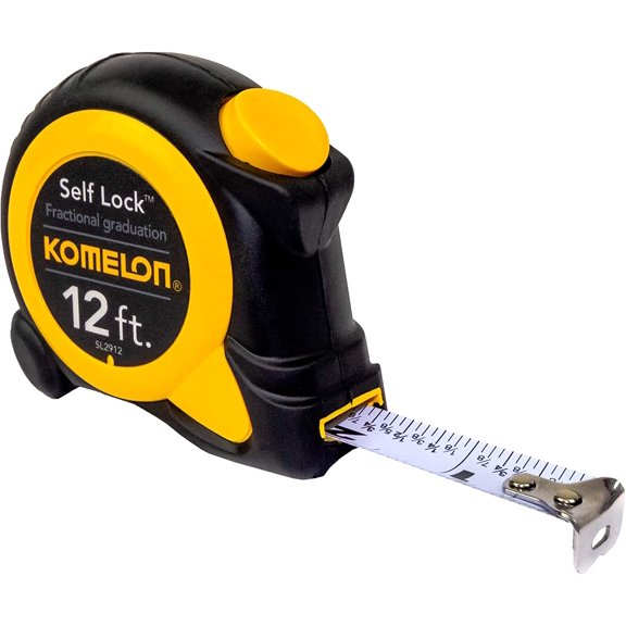 SL2912; 12' x 5/8" Self-Lock Speed Mark Tape Measure, Yellow