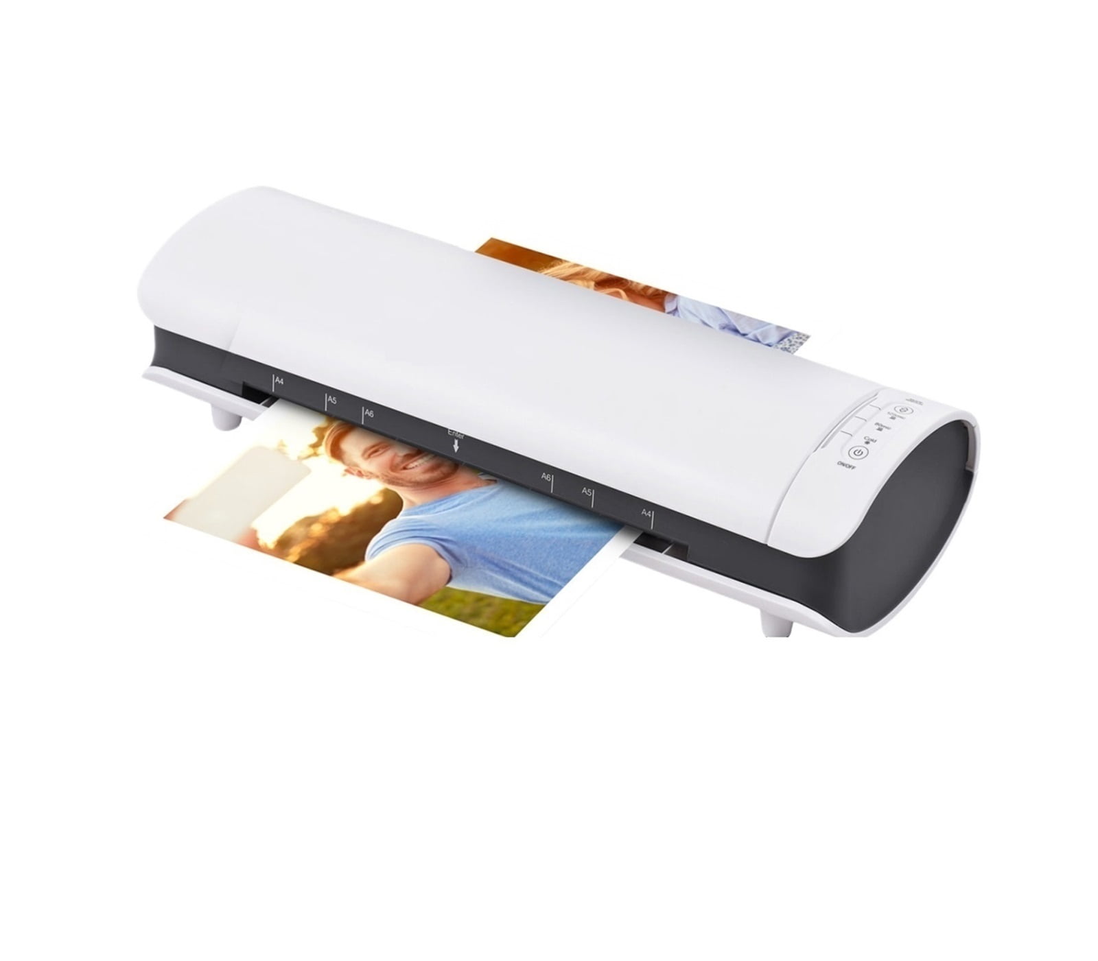 SL988 Desktop A4 Laminator Machine Set Hot And Cold Lamination 2 Roller System With Paper Cutter Rounder Hole Puncher