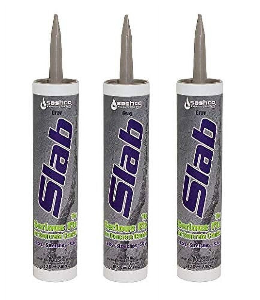Slab Concrete Sealant - 10.5 Oz Gray, Flexible Acrylic Latex Crack Repair