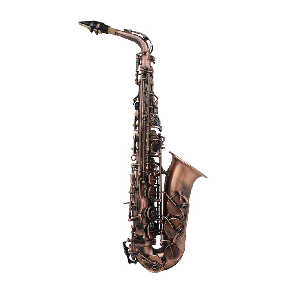 SLADE Saxophone,With Case Cloth Case Cloth Brush Professional Red Bronze Bend Key Carve Pattern With E-flat Alto Sax Pattern With Case Eb E-flat Alto Bronze Bend Eb Saante Rookin