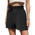 thumbnail image 1 of SLADYGLO Women Elastic High Waist Side Pockets Crinkled Shorts, 1 of 7