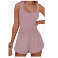 thumbnail image 1 of SLADYGLO Women Plain Athletic Rompers One Piece Outfits Shorts Jumpsuits with Zipper Pocket, 1 of 1