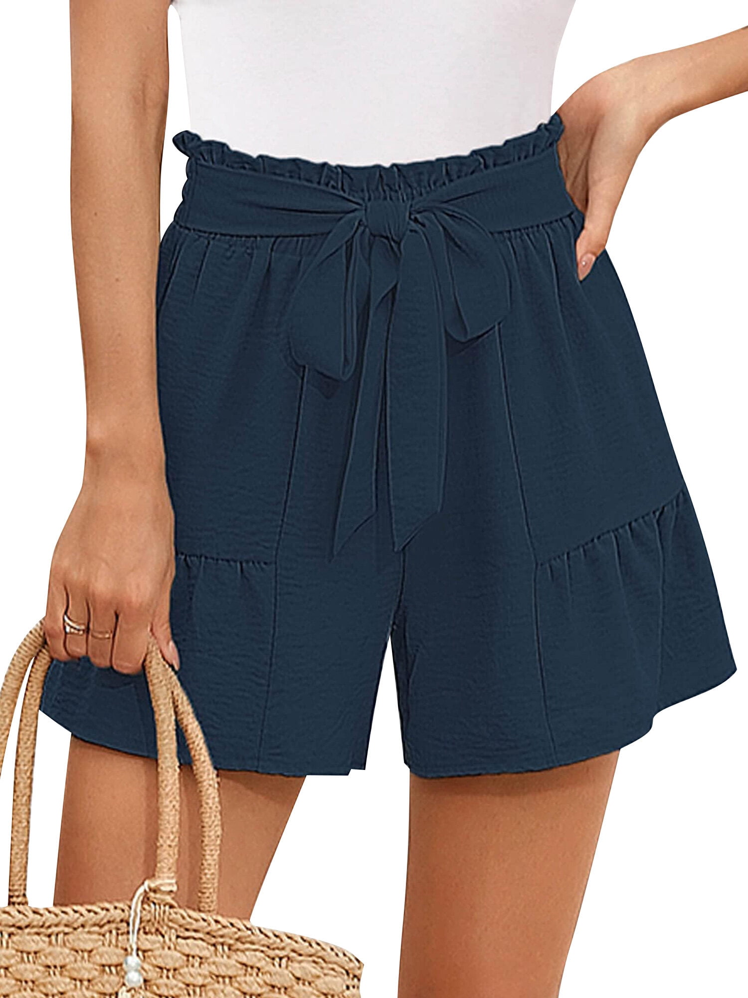 New Wide-leg High-waisted Cropped Shorts