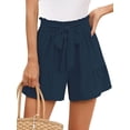 thumbnail image 1 of SLADYGLO Women Ruffled Wide-Legged Cropped Lace Up High-Waisted Shorts, 1 of 7