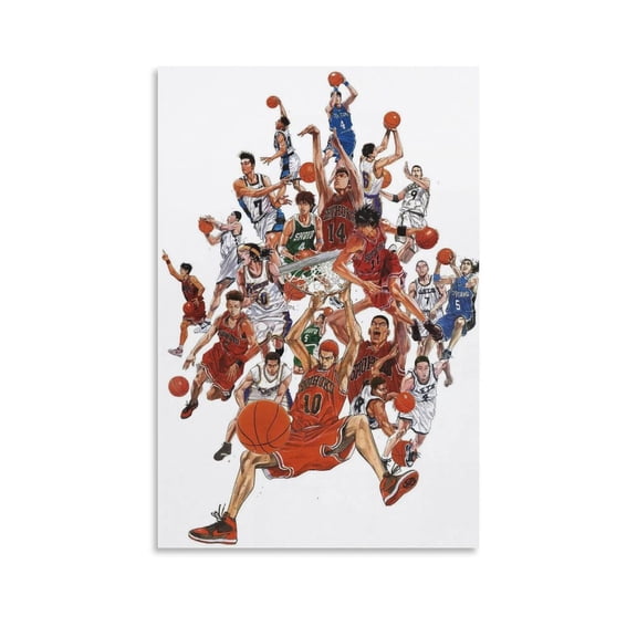 SLAM DUNK Anime Art Print Wall Art Poster Scroll Canvas Painting Picture Living Room Decor Home 16x24inch(40x60cm)