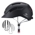 thumbnail image 1 of SLANIGIRO Adult Bike Helmet with Light - Commuter Bicycle Road Cycling Helmet with Replacement Pads for Men Women Black, 1 of 7