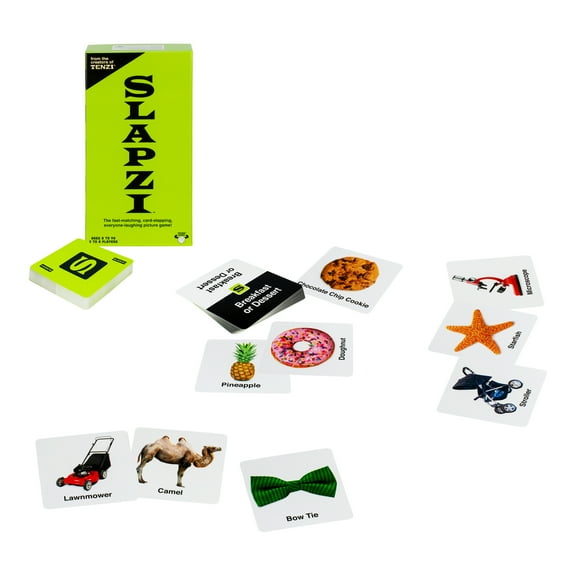 SLAPZI , The Fast-Matching, Card-Slapping, Match Picture Game 2-8 Players, Ages 8+, Moose Games