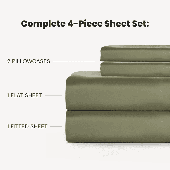 SLASHOP FURRFREE Bamboo Sheet Set, Pet Hair Resistant, California King
