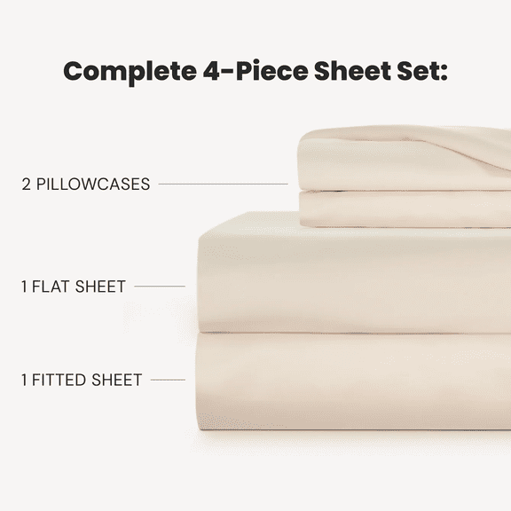 SLASHOP FURRFREE Bamboo Sheet Set, Pet Hair Resistant, King