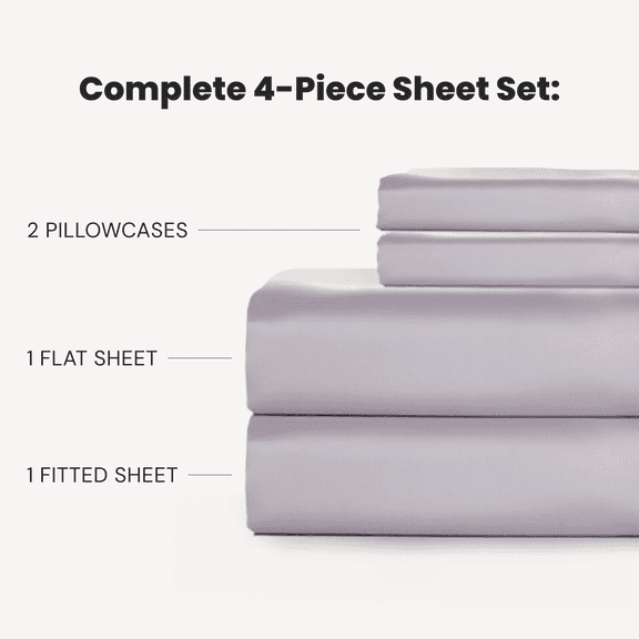 SLASHOP FURRFREE Bamboo Sheet Set, Pet Hair Resistant, Queen