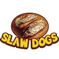 thumbnail image 1 of SLAW DOGS 24" Concession Decal sign cart trailer stand sticker equipment, 1 of 3