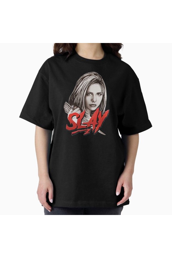 SLAY Funny Sarcastic Bold Statement Empowerment Graphic H38378 Unisex T-Shirt, Up to 5XL Available