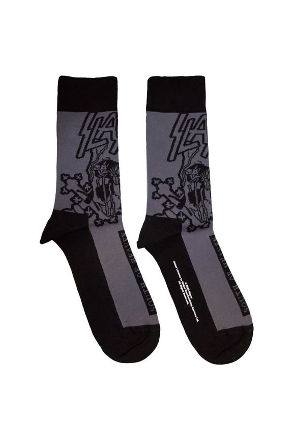 Slayer South Of Heaven Mono Band Logo Ankle Socks Black