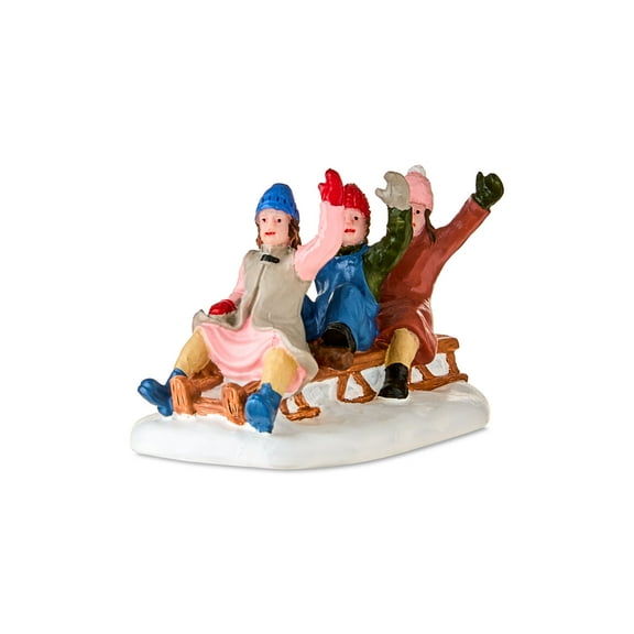 Sled Holiday Fun Christmas Village Decorative Figurine, Multicolor, 2.12", by Holiday Time