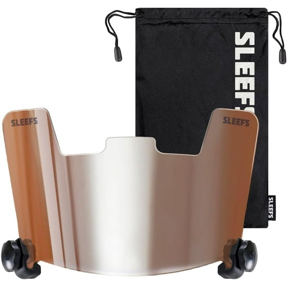 SLEEFS Silver Color Tinted Football Eye-Shield Visor