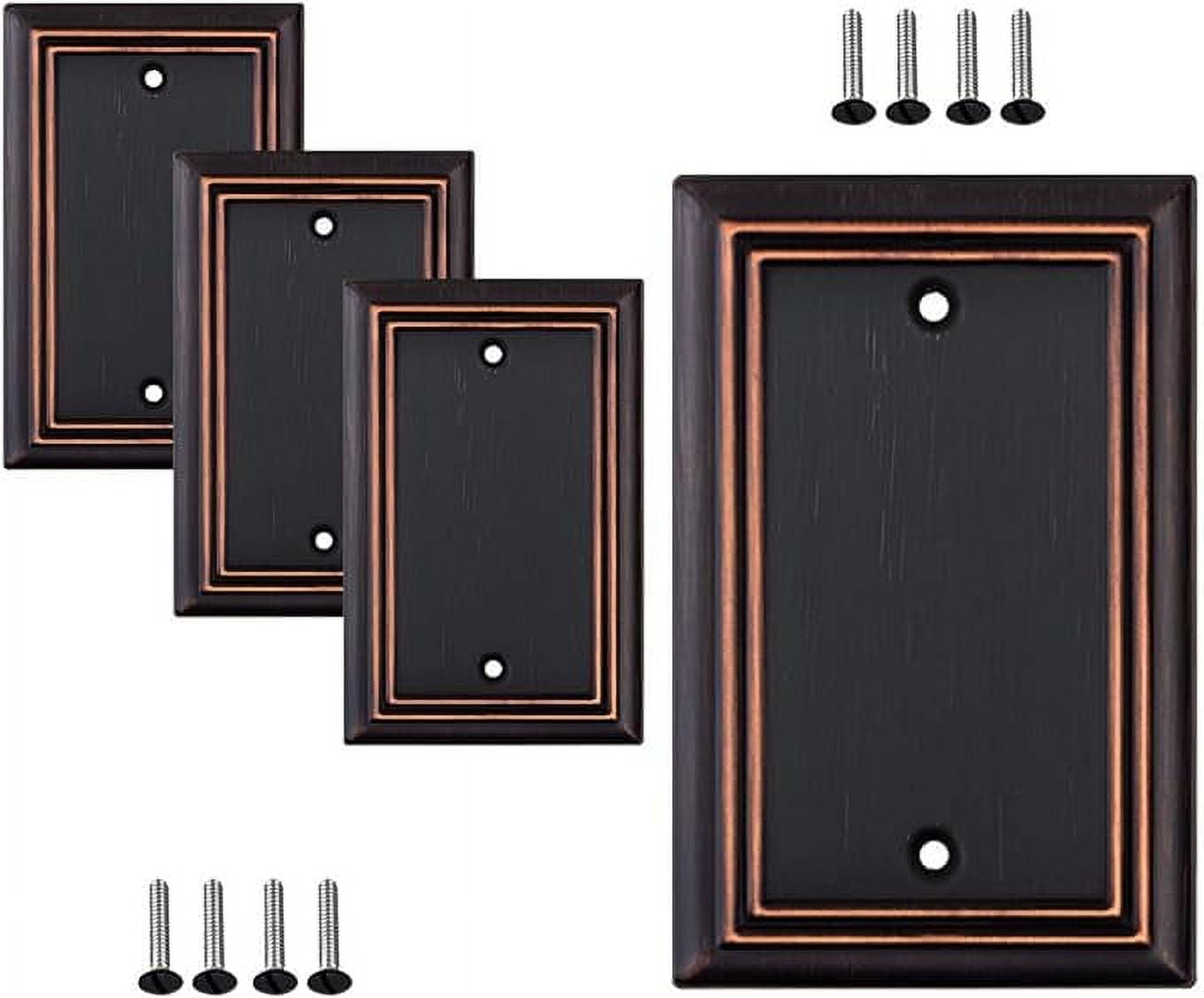SLEEKLIGHTING Oil Rubbed Bronze Outlet Covers and Switch Plates