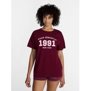 Sleepwear Oversized Graphic Cotton Tee, Women’s and Women’s Plus XXS-3X