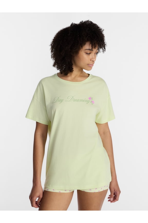 Sleepwear Oversized Graphic Cotton Tee, Women’s and Women’s Plus XXS-3X