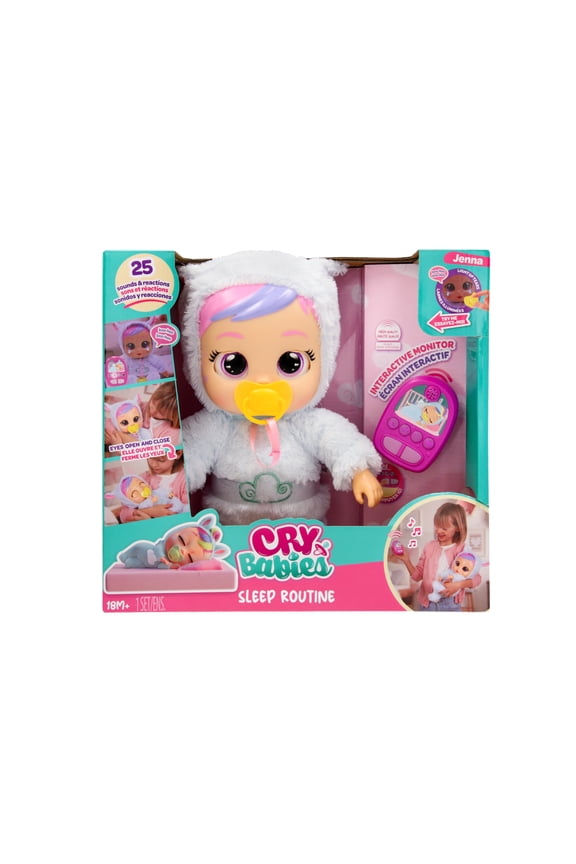 Jenna's Sleep Routine 12.6" Baby Doll w/ interactive baby monitor and 25 sounds and reactions