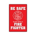 thumbnail image 1 of SLEEP WITH A FIRE FIGHTER Decal fireman hat firefighter truck sex | Indoor/Outdoor | 9" Tall, 1 of 4