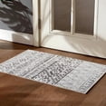 thumbnail image 1 of Sleep Zone 2x3 Washable Non Slip Area Rug Grey Boho Farmhouse, Wave edge Scalloped Water Resistant Rug for Bedroom Living room, 1 of 6