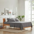 thumbnail image 1 of Sleep Zone Striped Cooling Twin Sheets Set for Kids - Fitted Flat Sheet & Pillowcase Sets 3 Piece - Super Soft Stripe Bed Sheet, Easy Care, Deep Pocket (Gull Grey, Twin), 1 of 7