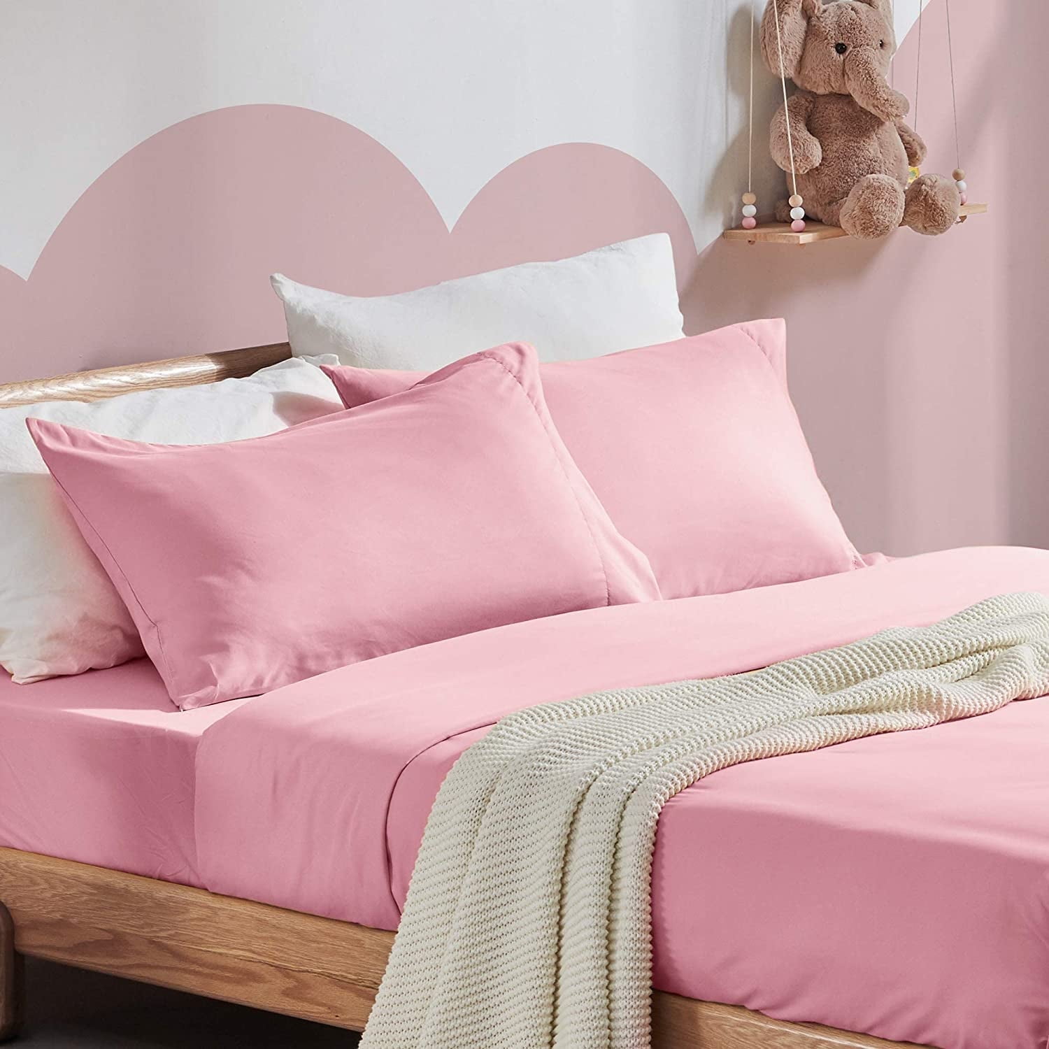 Sleep Zone Kids Queen Bed Sheets Set 4Piece Super Soft & Cute Kids — free download