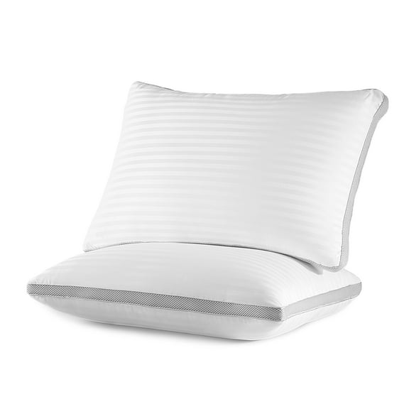 SLEEP ZONE Bed Pillows for Sleeping, Queen Size Set of 2, Sandwich Mesh with Breathable Sides, Premium Soft pillows for Back, Stomach or Side Sleepers