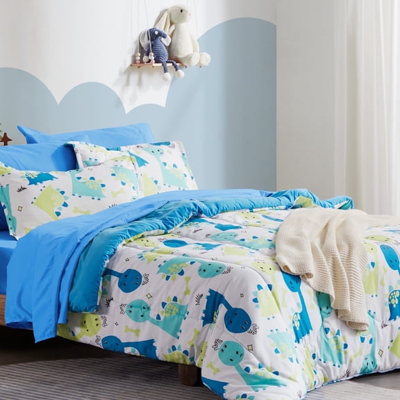 Sleep Zone Bedding Set for King Size, 3 Pieces Comforter Sets for Family, Bedroom, Guestroom, Super Soft and Skin Friendly for Adults and Children, Washable (Green, King)