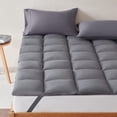thumbnail image 1 of Sleep Zone Cooling Mattress Topper Full Size Quilted Fitted Mattress Pad Cover, Soft Fluffy Down Alternative Pillow Top Bed Topper Deep Pocket 8-21 Inch (Grey, Full), 1 of 6