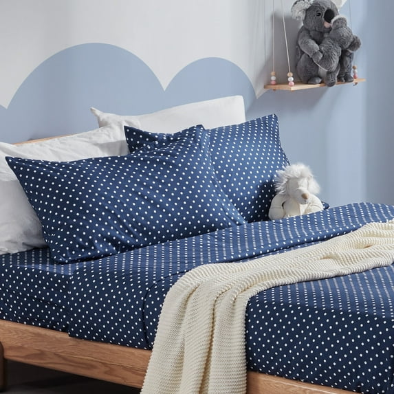 Sleep Zone Jersey Knit 2 Pieces Comforter Set, Twin/Twin XL Bedding Set for Kids, Children, College Dorm, Breathable and and Fluffy, All Season use (Black, Twin/Twin XL)