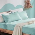 thumbnail image 1 of Sleep Zone Kids Full Size Bed Sheets Set 4-Piece - Super Soft & Cute Kids Sheet Set with Flat Sheet, Fitted Sheet, Pillowcase (Full, Mint Green), 1 of 6